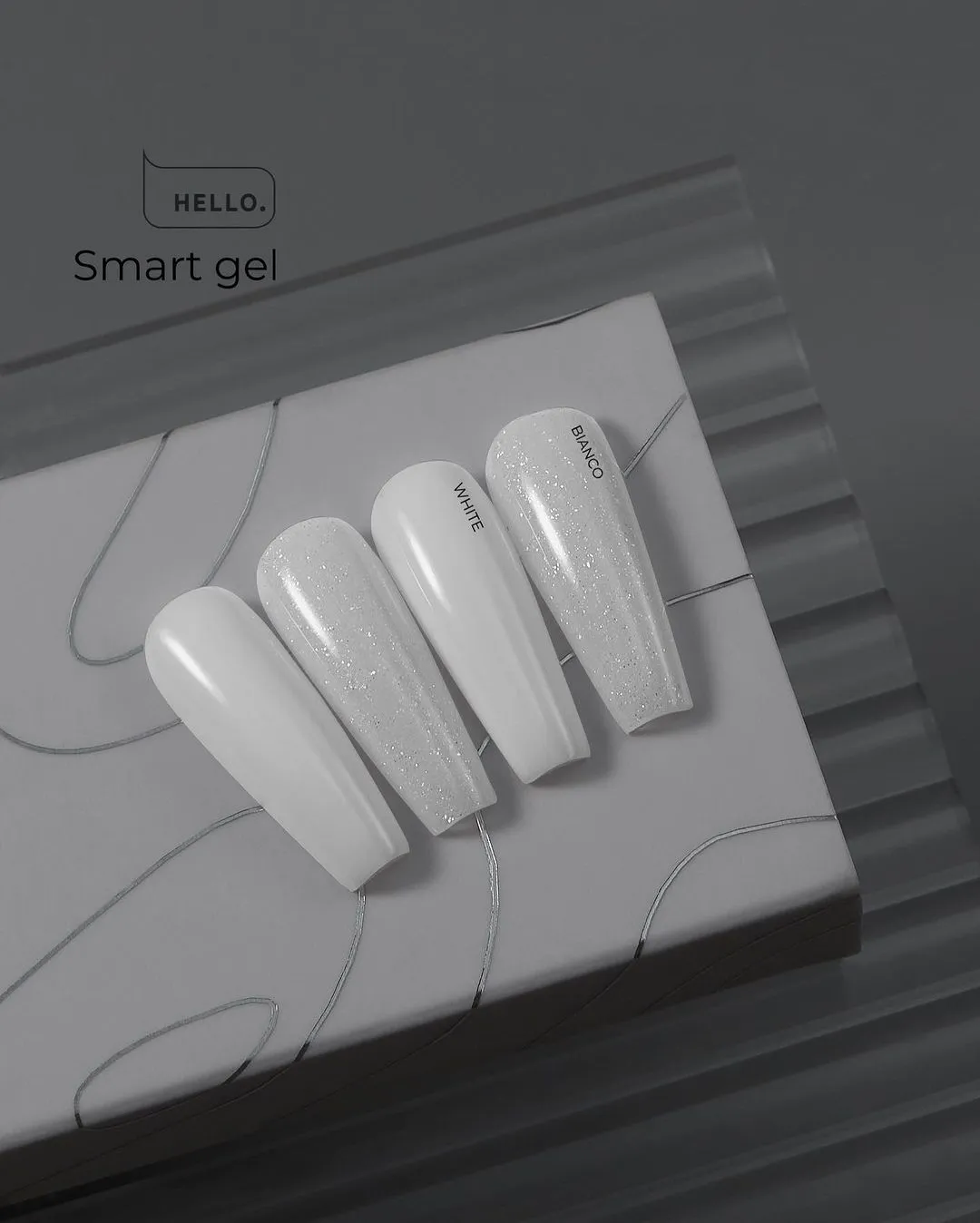 Жидкий гель HELLO Smart Gel Bianco, 15 мл