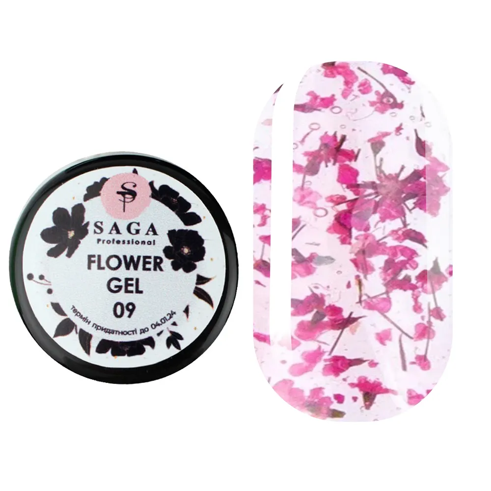 Гель SAGA Professional Flower Gel 9, 5 мл