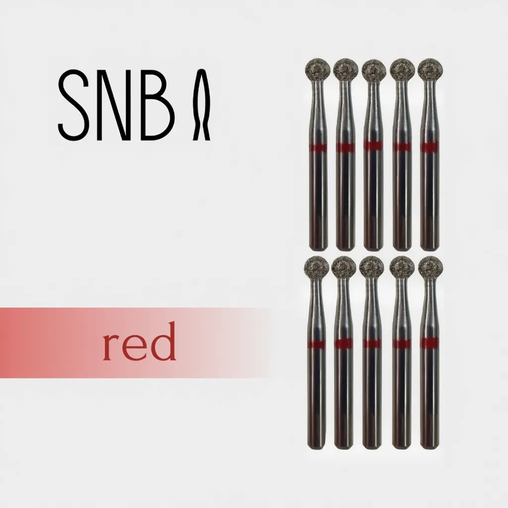 Фреза алмазна STRONG NAIL BITS куля червона 0,30 см SET 10 шт