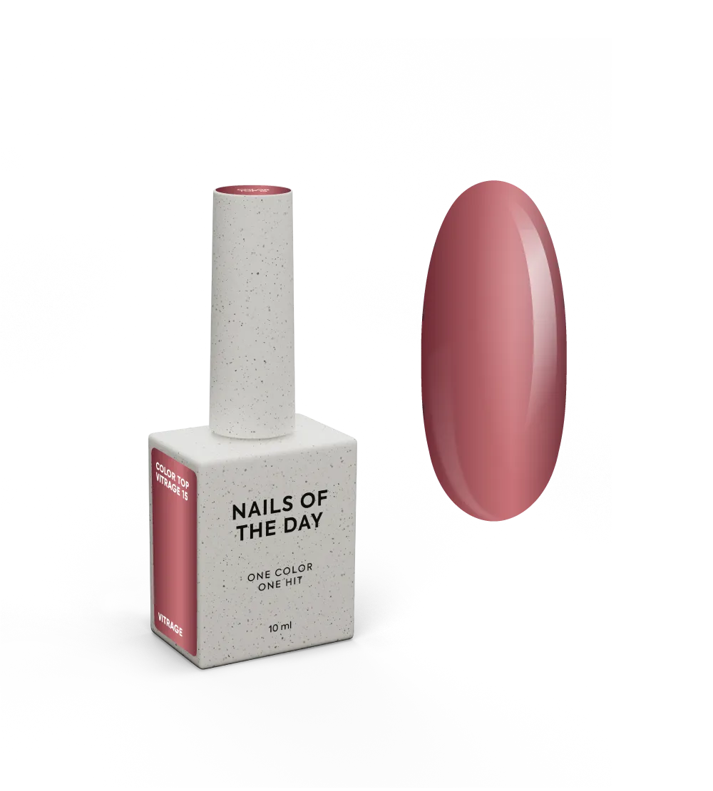 Top NAILSOFTHEDAY Color №15, 10 мл (vitrage)
