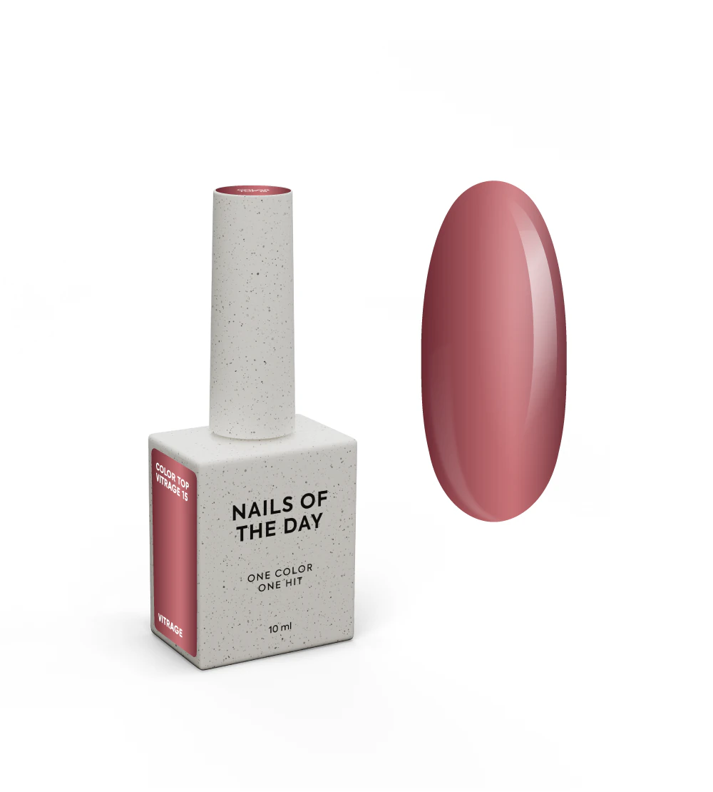 Top NAILSOFTHEDAY Color №15, 10 мл (vitrage)
