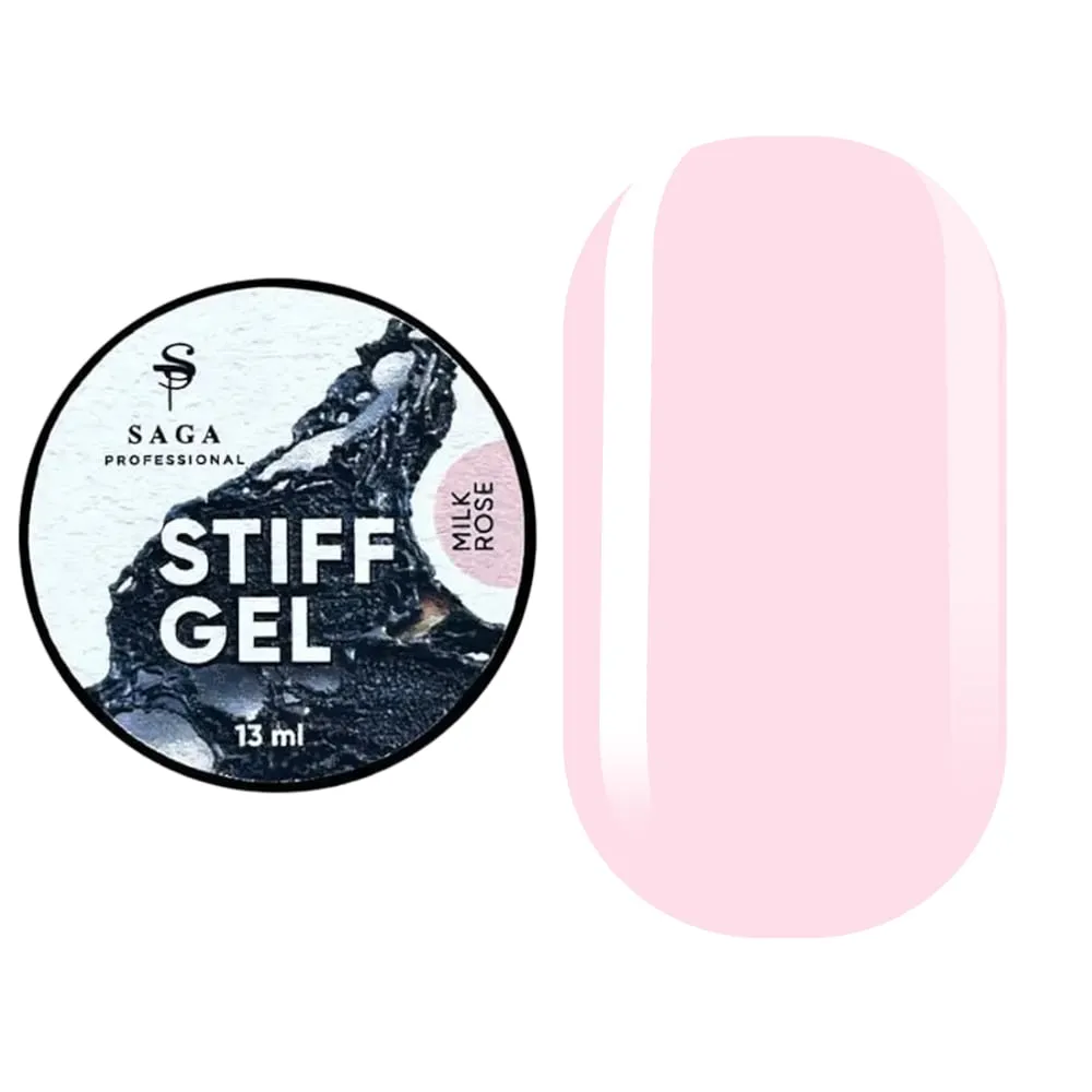 Гель-желе SAGA Professional STIFF Gel №3 Milk Rose, 13 мл