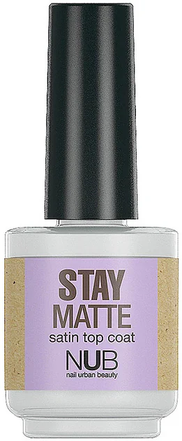 NUB Stay Matte, матовый закрепитель для маникюрного лака, 15 мл