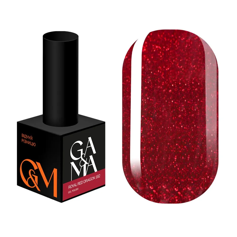 Гель-лак GÉMELY ex GA&MA Night collection №182, Royal Red dragon, 10 мл