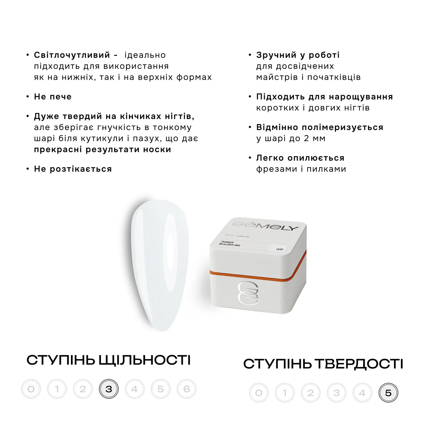Гель GÉMELY ex GA&MA Power Builder Gel №002, 5 мл