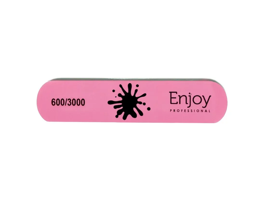 Полировщик Enjoy для ногтей 600/3000 pink (MINI)