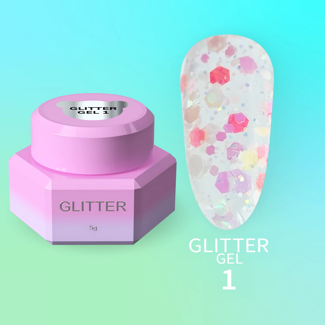 Блискітки для нігтів You Are Cute Glitter Gel №01, 5 мл