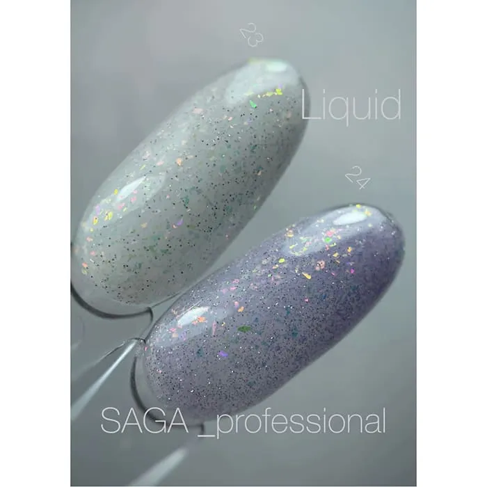 Гель для наращивания Saga Professional LIQUID GEL №23 светоотражающий, 15 мл