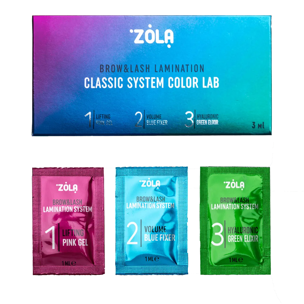 Набор для ламинирования ZOLA Color Lab в саше Step 1, 2, 3 (3x1 мл)