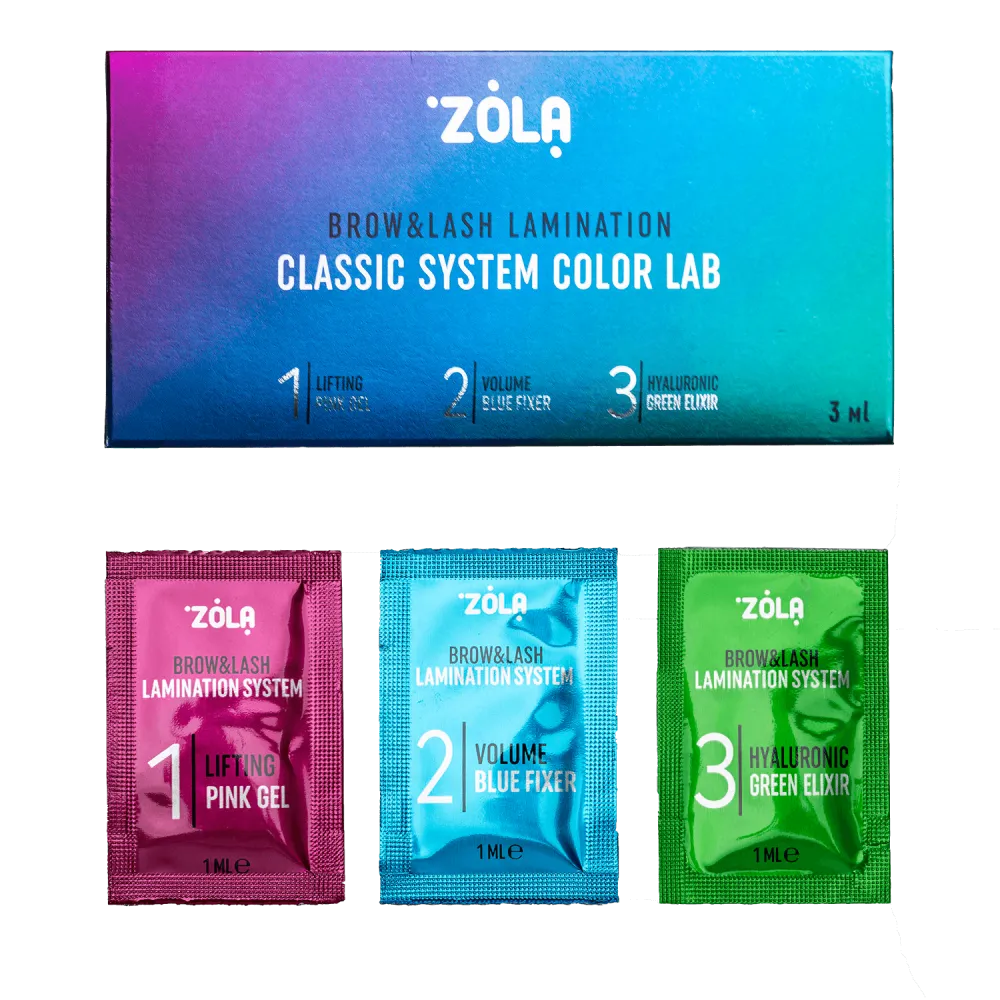 Набор для ламинирования ZOLA Color Lab в саше Step 1, 2, 3 (3x1 мл)