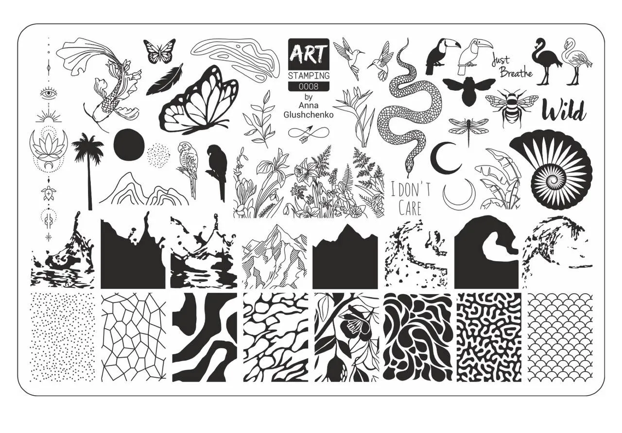 Пластина для стемпинга Art Stamping №0008