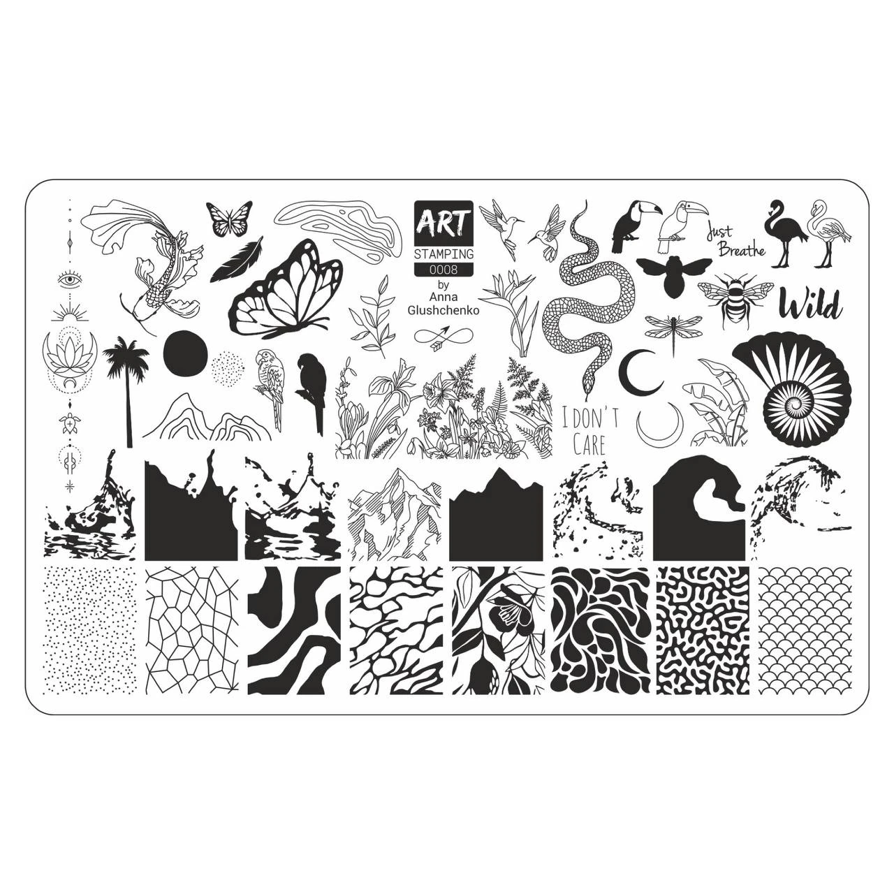 Пластина для стемпинга Art Stamping №0008