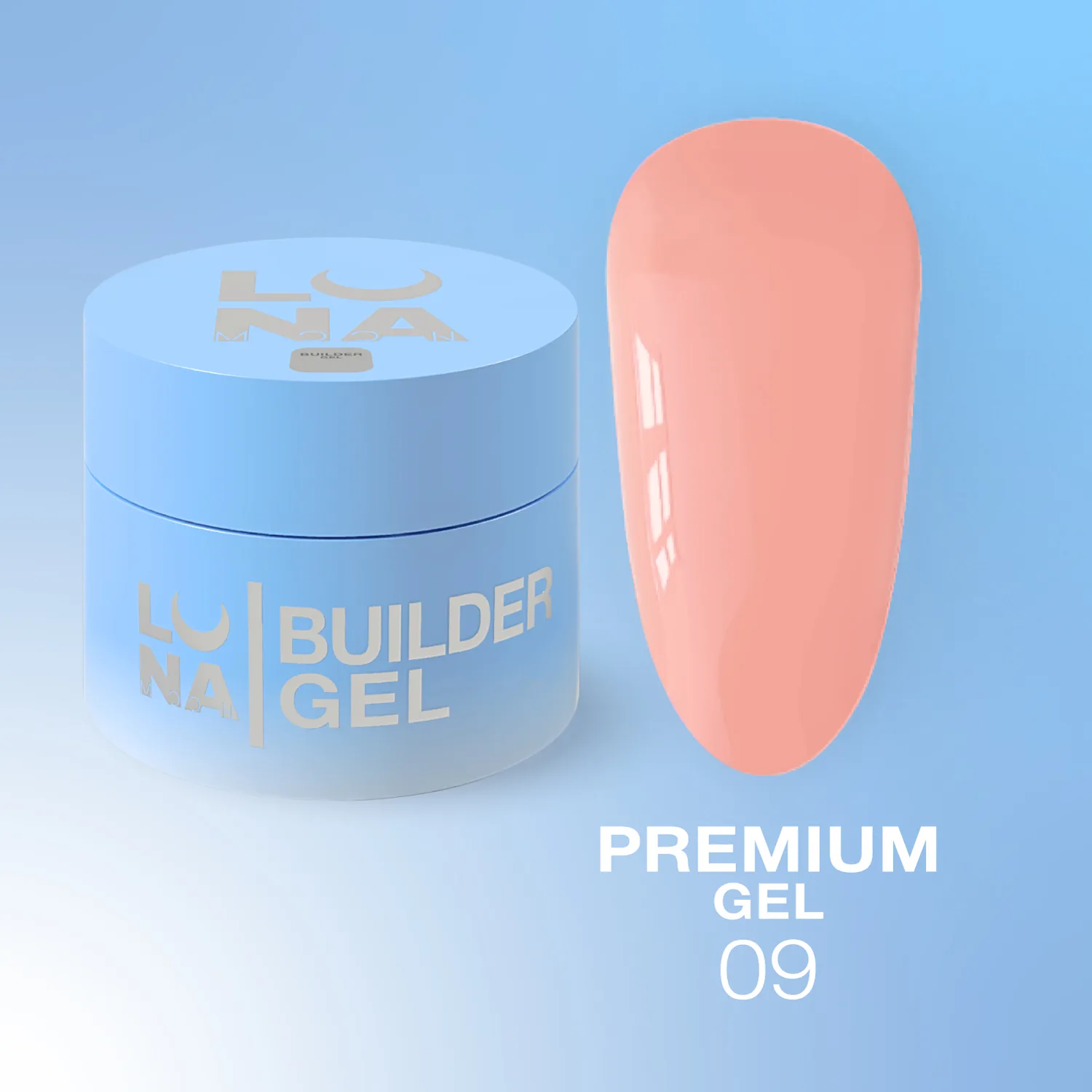 Камуфлирующий гель LUNA Premium gel 9, розовый, 15 мл
