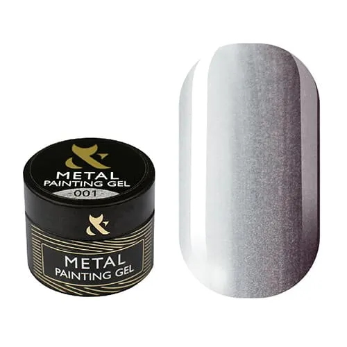 Гель-краска F.O.X paiting gel №1 серебро, 5 мл