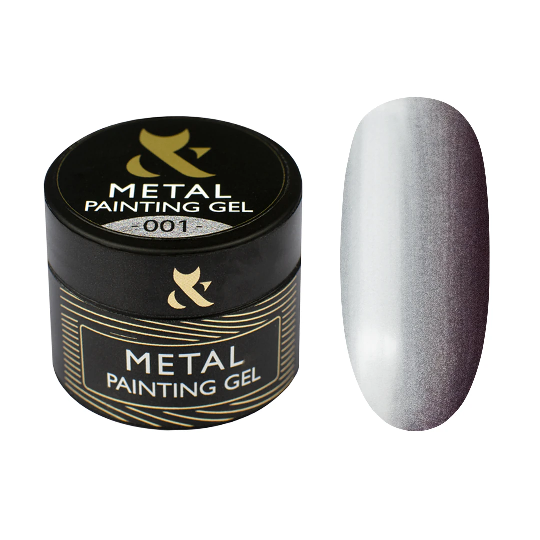 Гель-фарба F.O.X paiting gel №1 срібло, 5 мл