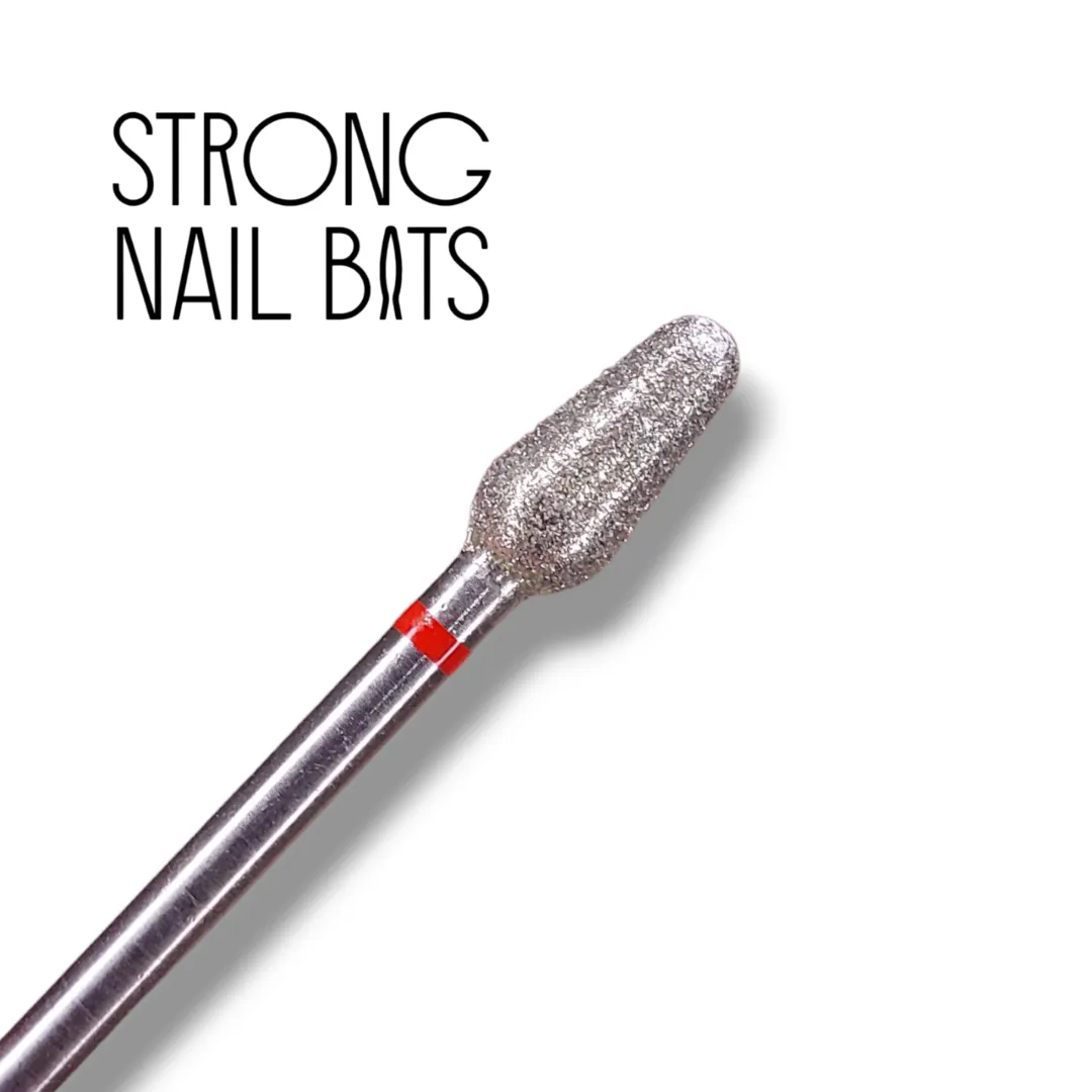 Фреза алмазная STRONG NAIL BITS груша красная 0,5 см