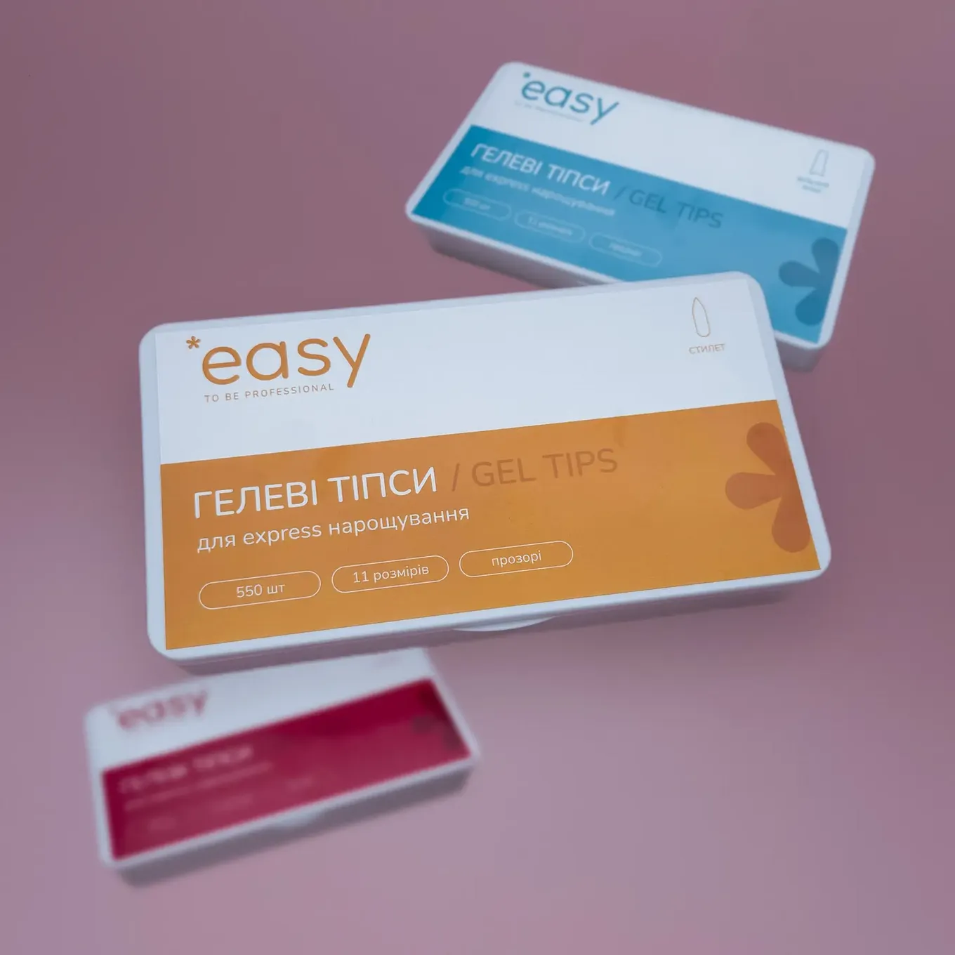 Гелеві типси для нарощування Easy "Стилет"