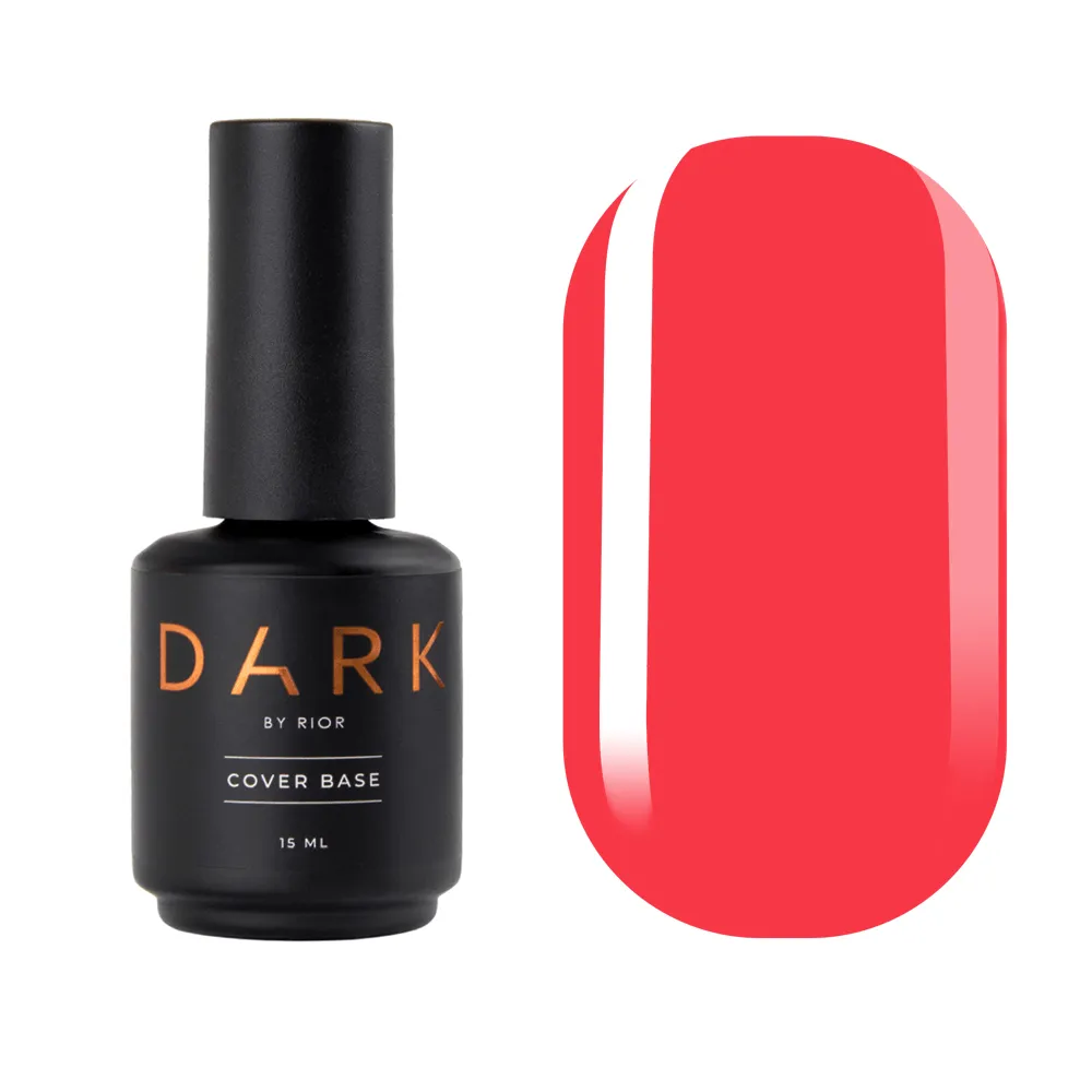 DARK neon base №4 червоний, 15 мл, з пензлем