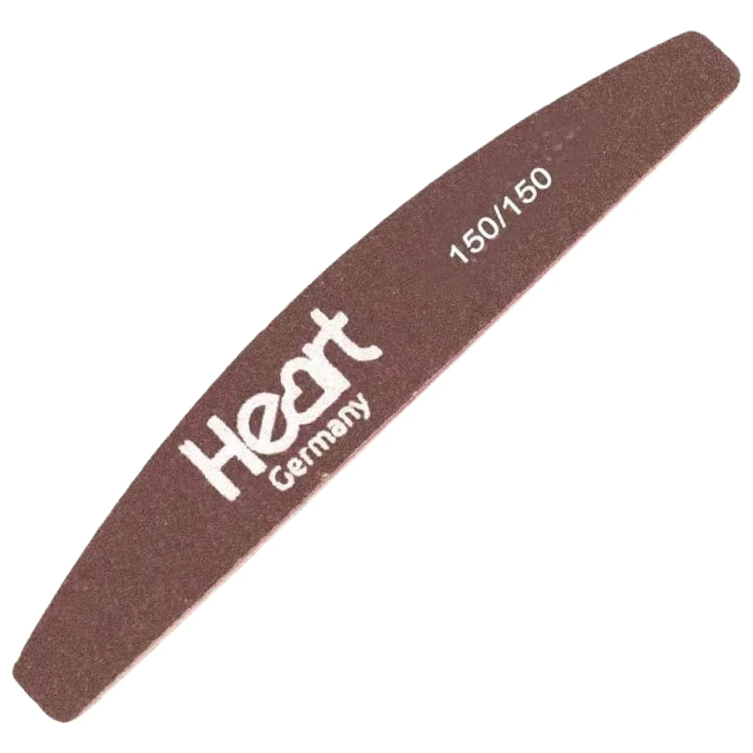 Пилка для нігтів HEART Half BROWN 150/150