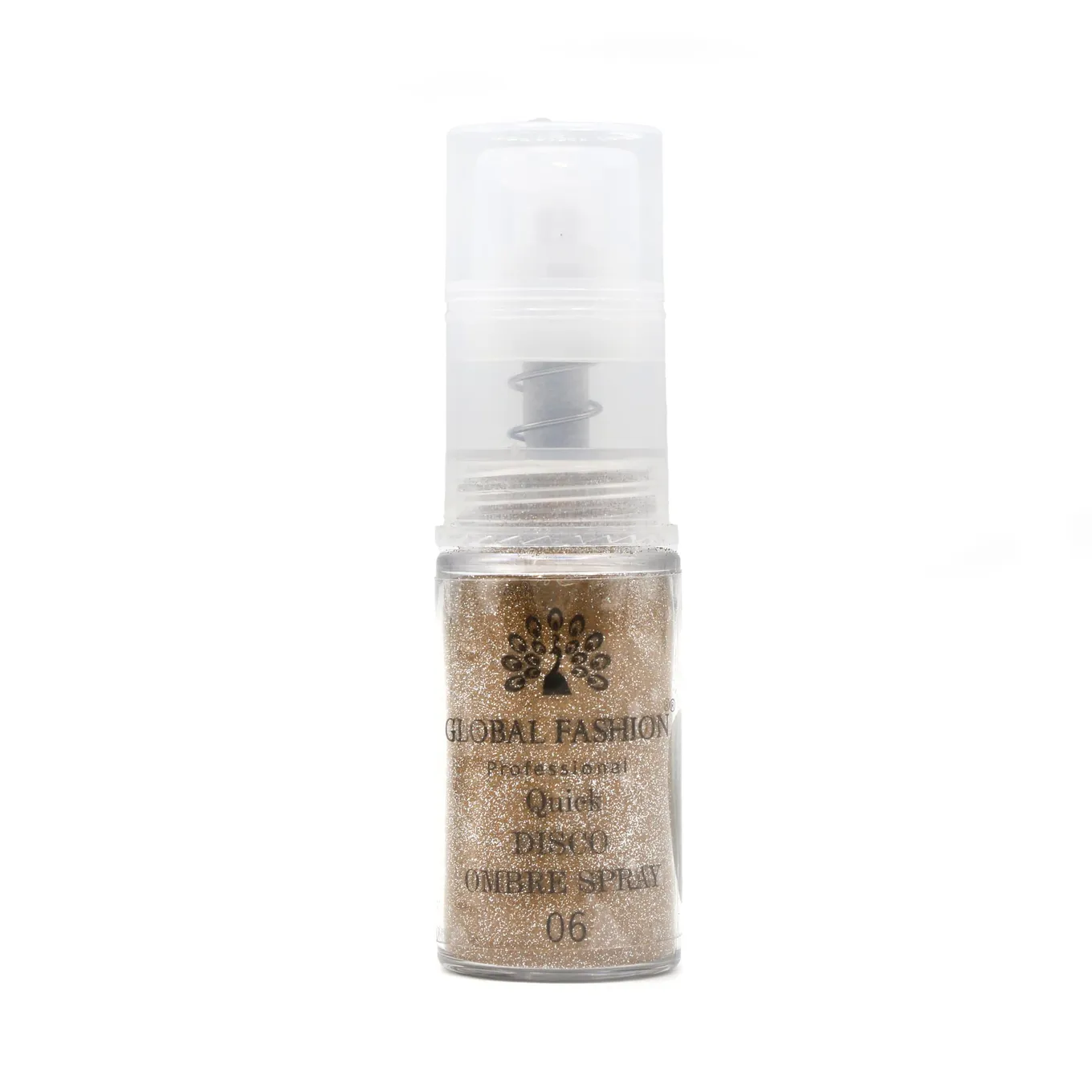 Сухий спрей для градієнта Global Fashion Ombre Spray DISCO, світловідбиваючий №6, золото, 10 г