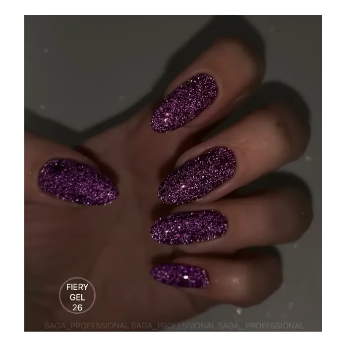 Гель-лак Saga Professional Fiery gel № 26 світловідбивний, 8 мл