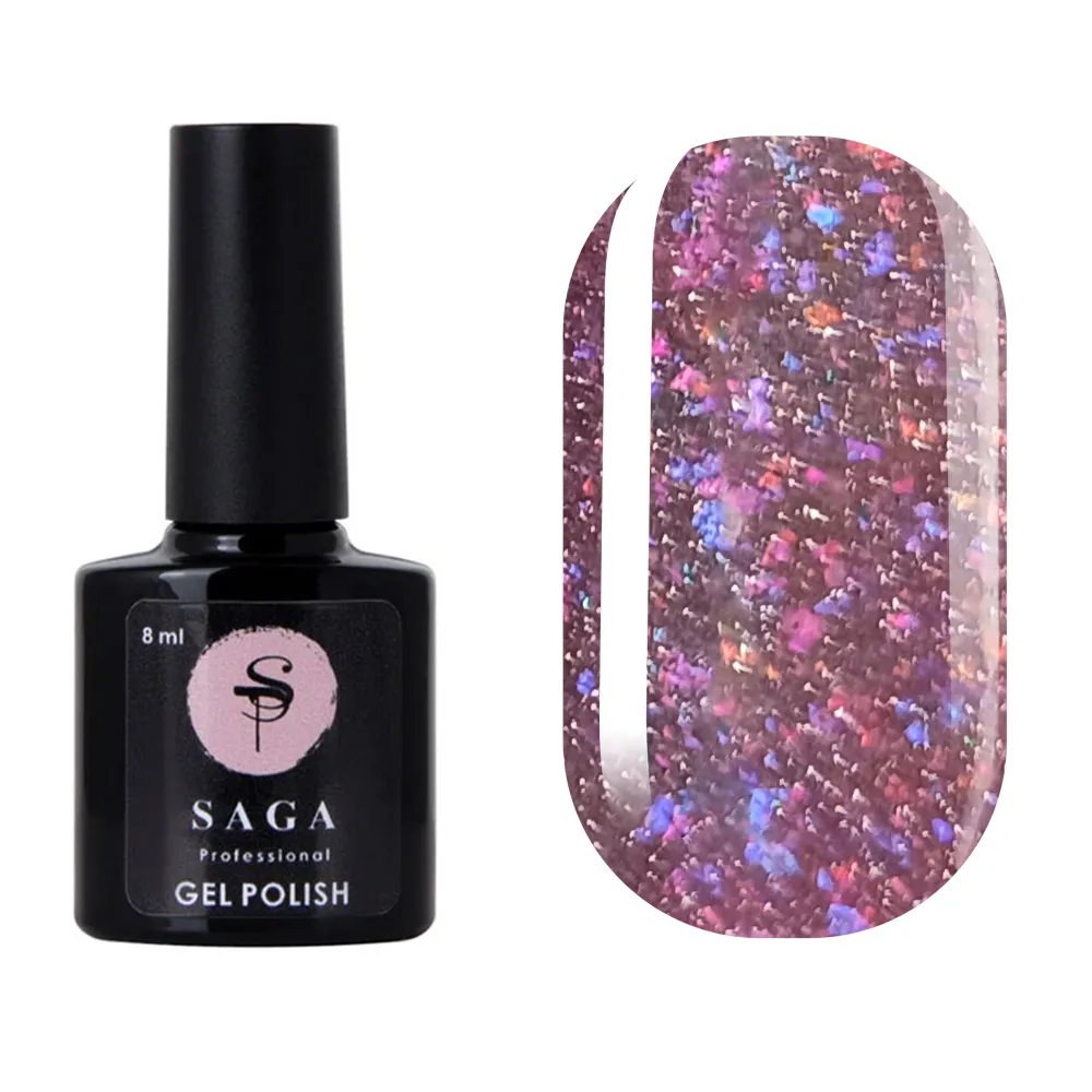 Гель-лак Saga Professional Fiery gel № 16 світловідбивний, 8 мл