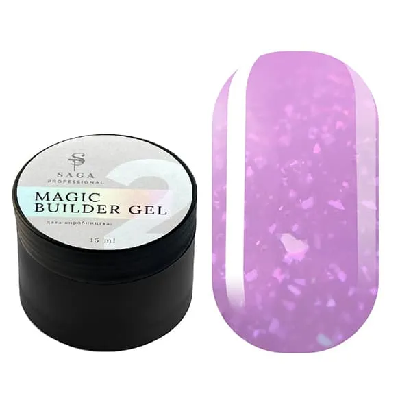 Гель SAGA Professional Builder Gel Magic 2, 15 мл