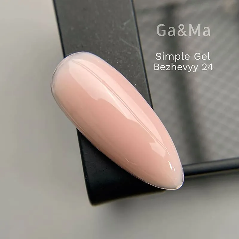 Гель GÉMELY ex GA&MA Simple gel №24 бежевий, 30 мл