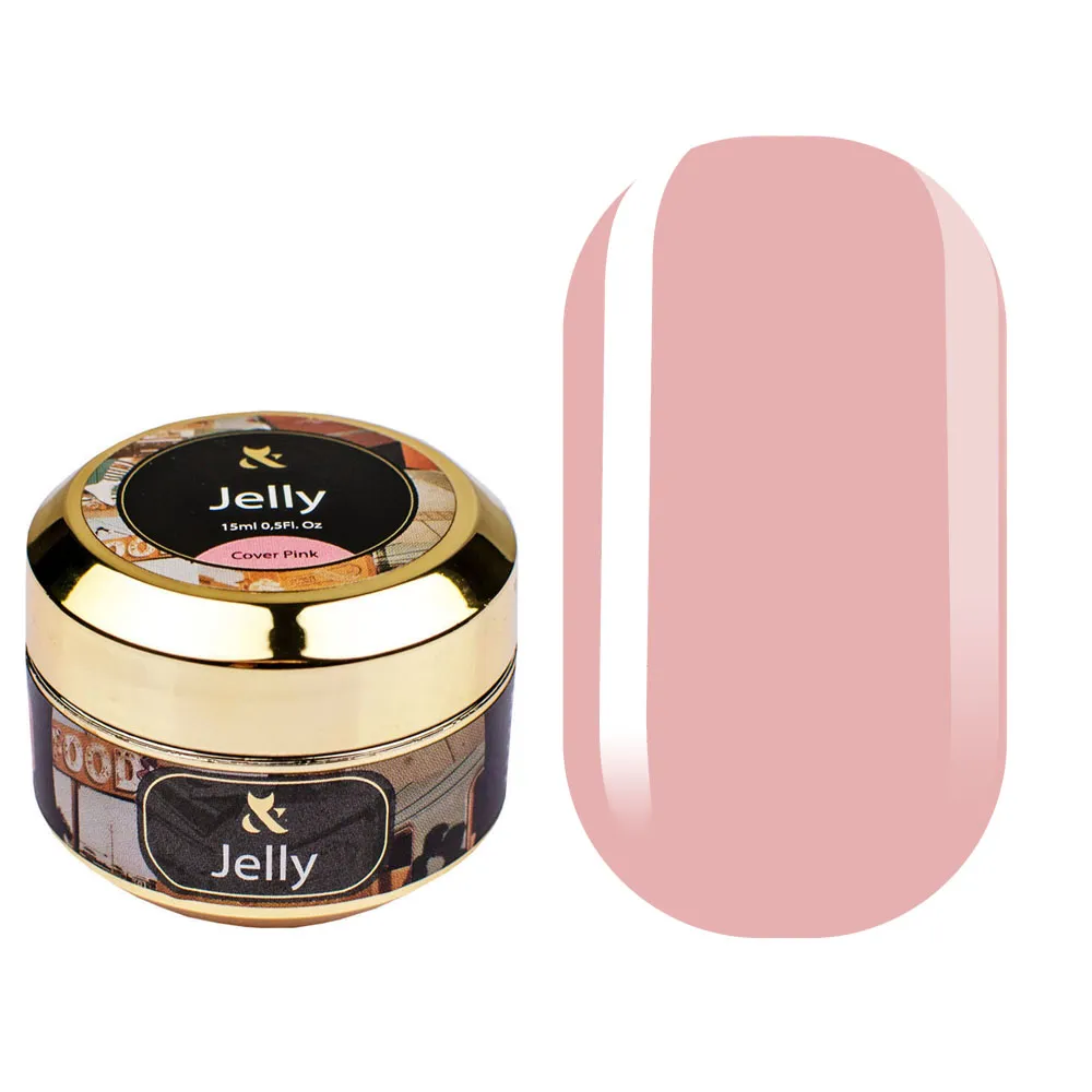 F.O.X Jelly Cover Pink - моделюючий гель-желе, ніжно-рожевий, 15 мл