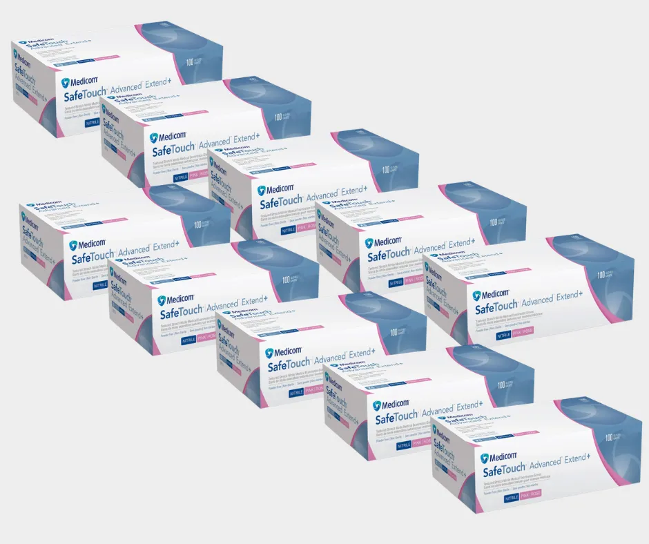 Рукавички нітрилові Medicom Pink S (рожеві), 10 упаковок