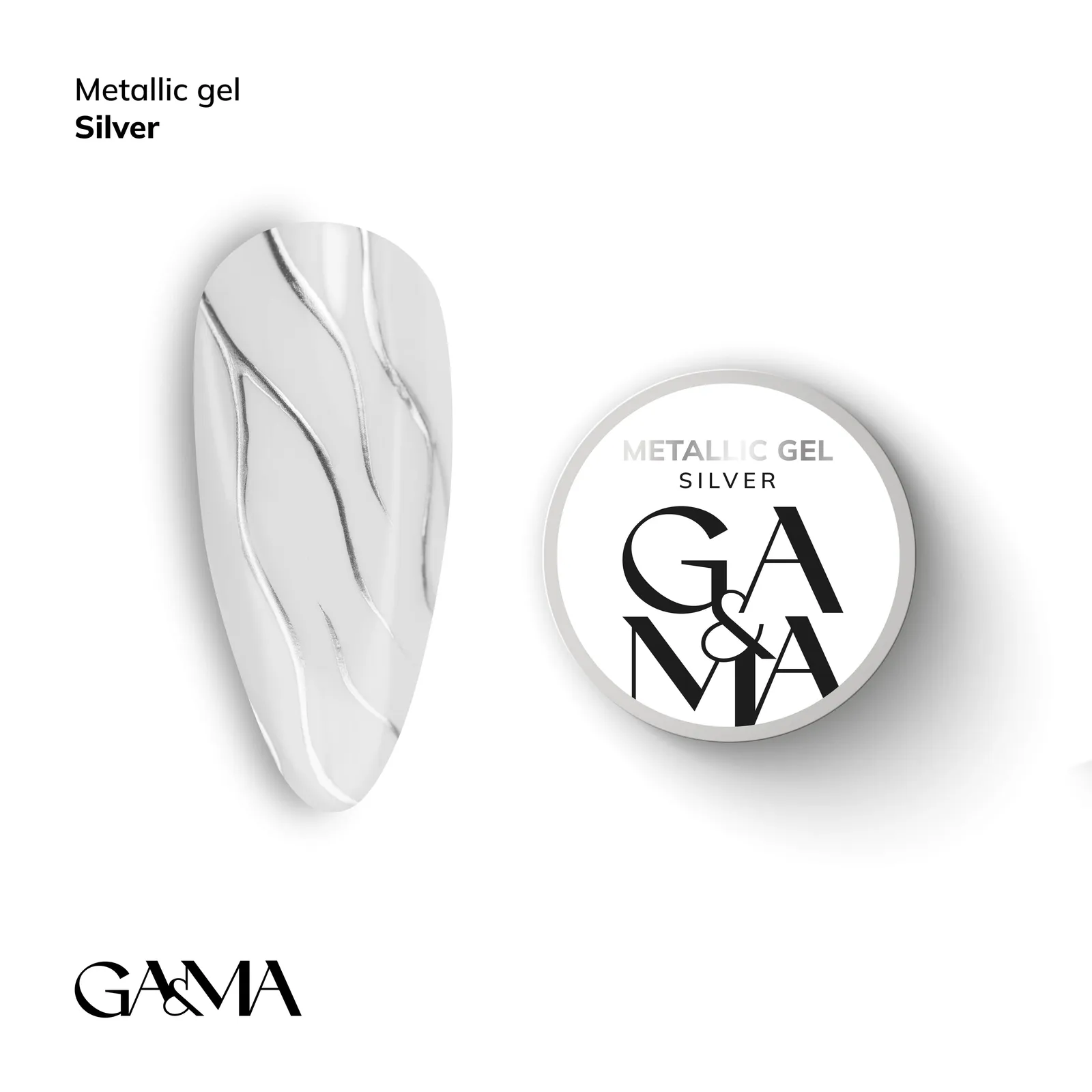 GÉMELY ex GA&MA Metallic Gel Silver, 5 г