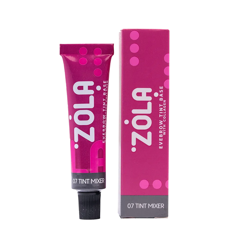 Краска для бровей ZOLA База Eyebrow Tint Base With Collagen 07, Tint Mixer, 15ml