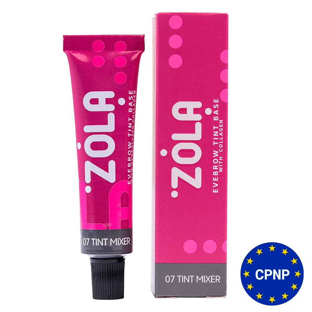 Краска для бровей ZOLA База Eyebrow Tint Base With Collagen 07, Tint Mixer, 15ml