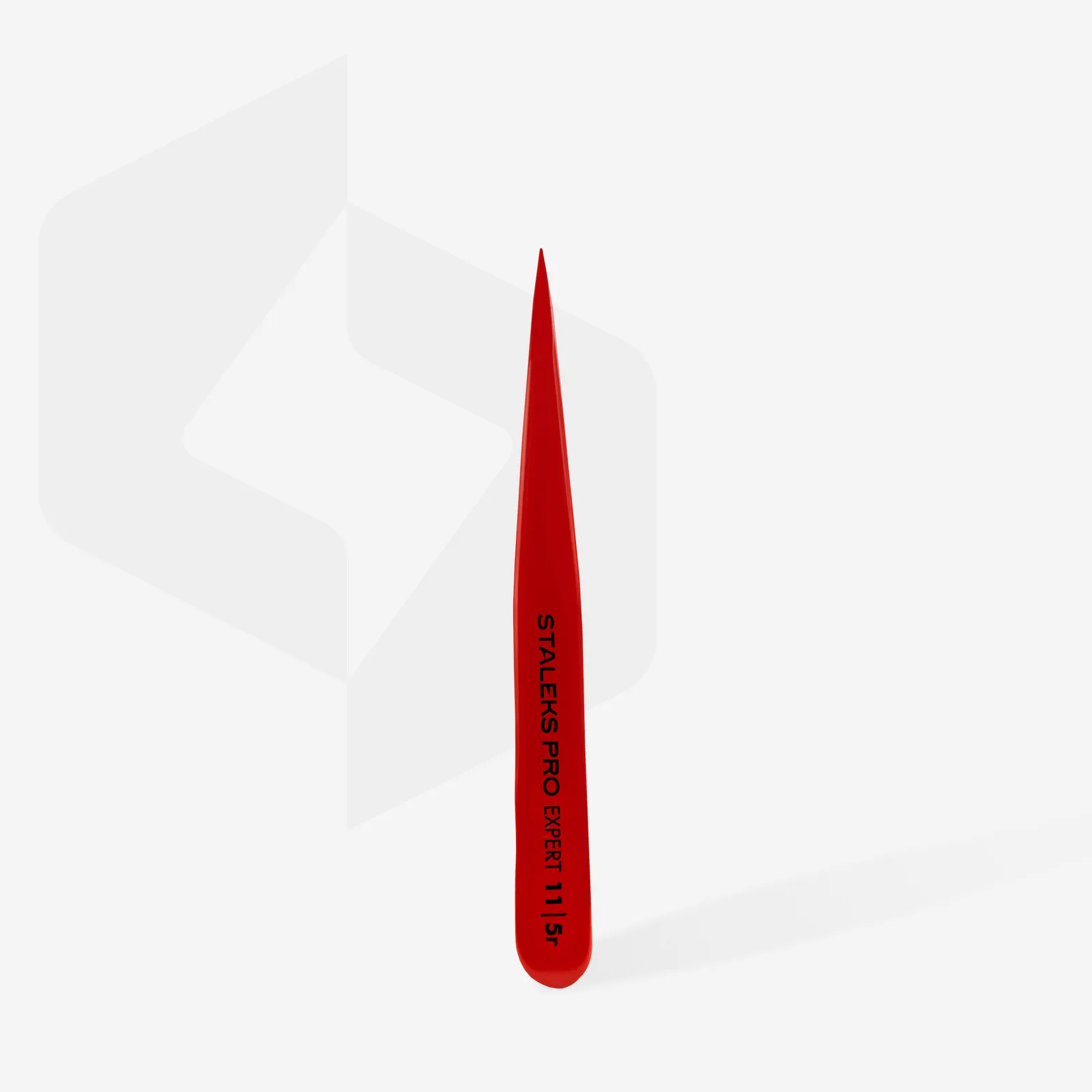 Пінцет для брів Staleks Expert 11 TYPE 5r (точковий), червоний