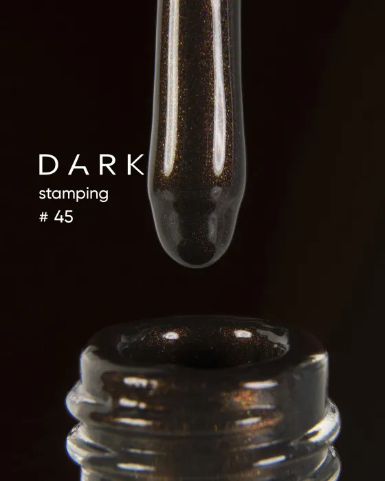 DARK Stamping polish №45, коричневий металік, 8 мл