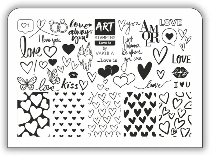 Пластина для стемпінгу Art Stamping (Love is)