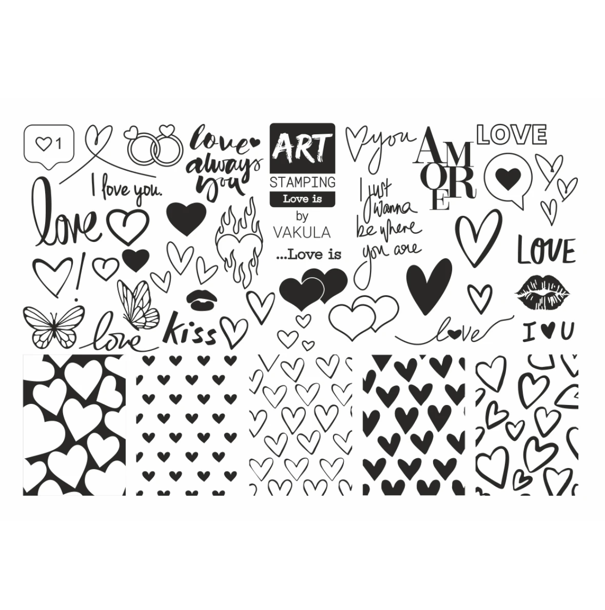 Пластина для стемпинга Art Stamping (Love is)