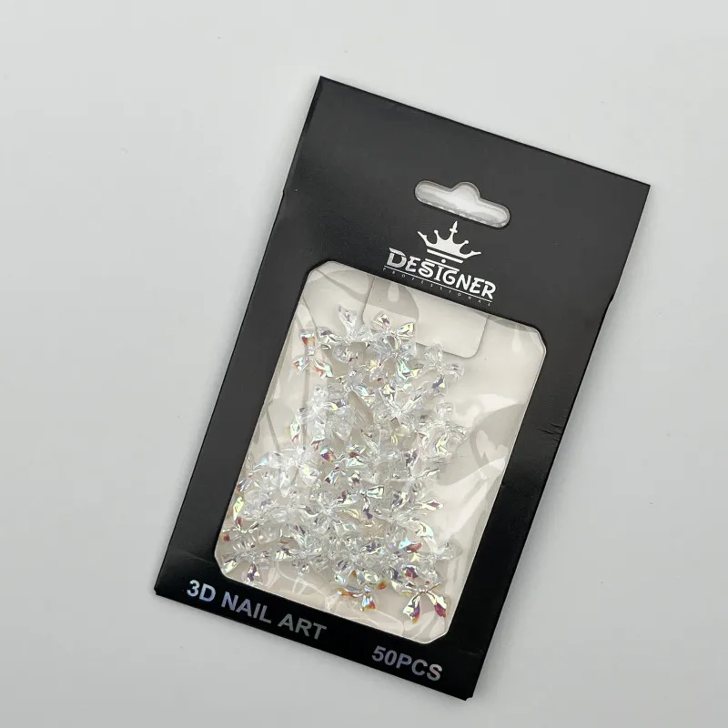 3D декор Designer для об'ємного дизайну "Голографічні бантики", 50 шт.