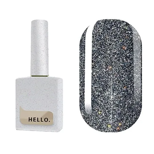 Гель-лак HELLO Starlight, срібний світловідбиваючий, 15 мл