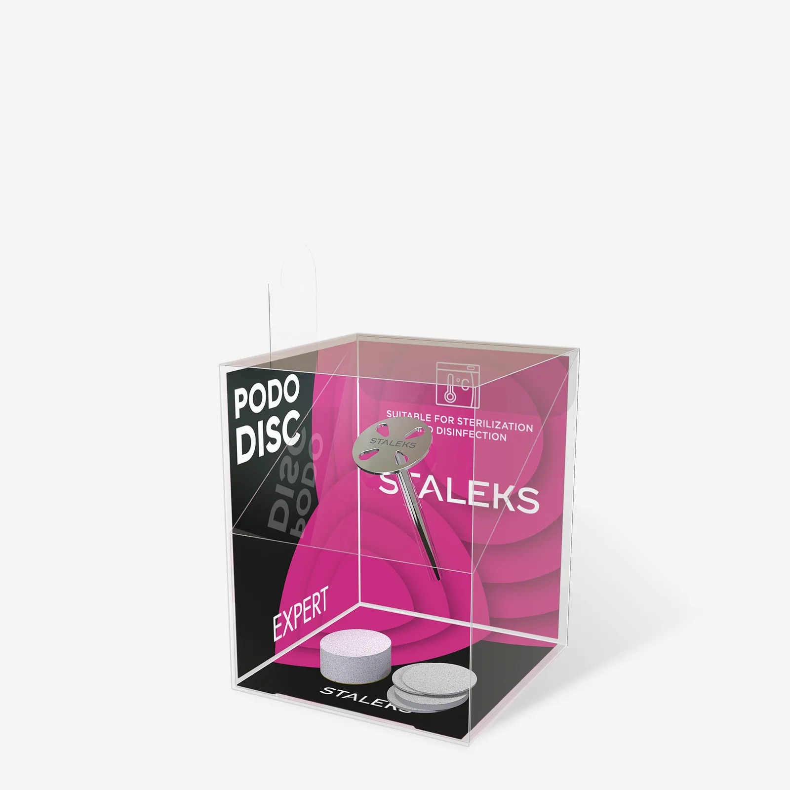 Staleks Диск педикюрний PODODISC STALEKS PRO XS в комплекті зі змінним файлом 180 грит 5 шт (10 мм)