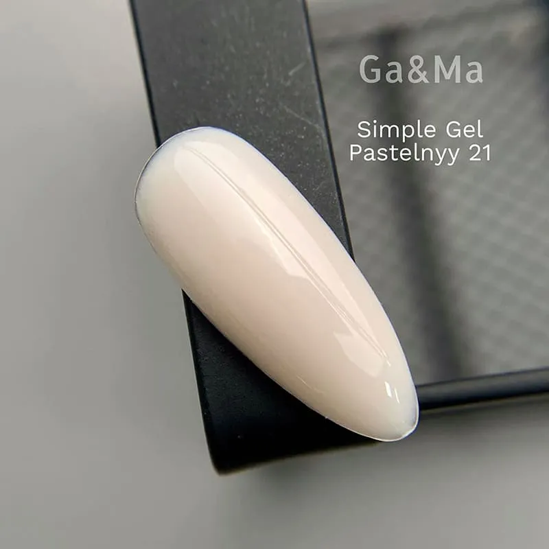 Гель GÉMELY ex GA&MA Simple gel №21 пастельный, 30 мл
