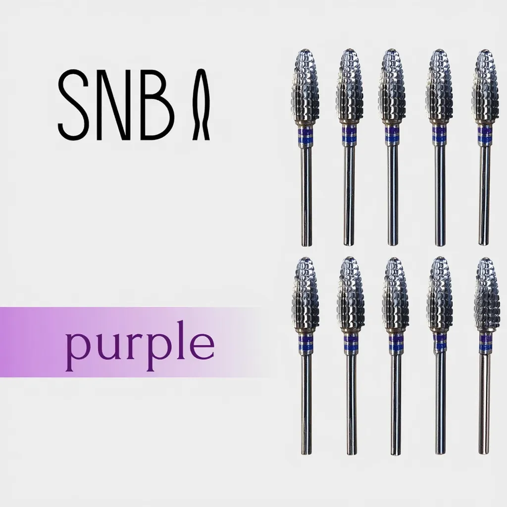 Фреза твердосплавна STRONG NAIL BITS кукурудза фіолетова реверсивна 0,60 см SET 10 шт