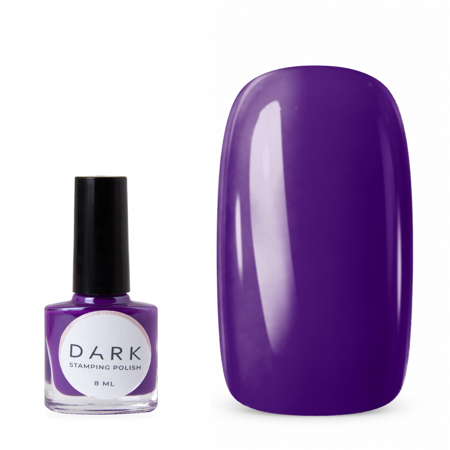 DARK Stamping polish №08, фіолетовий, 8 мл
