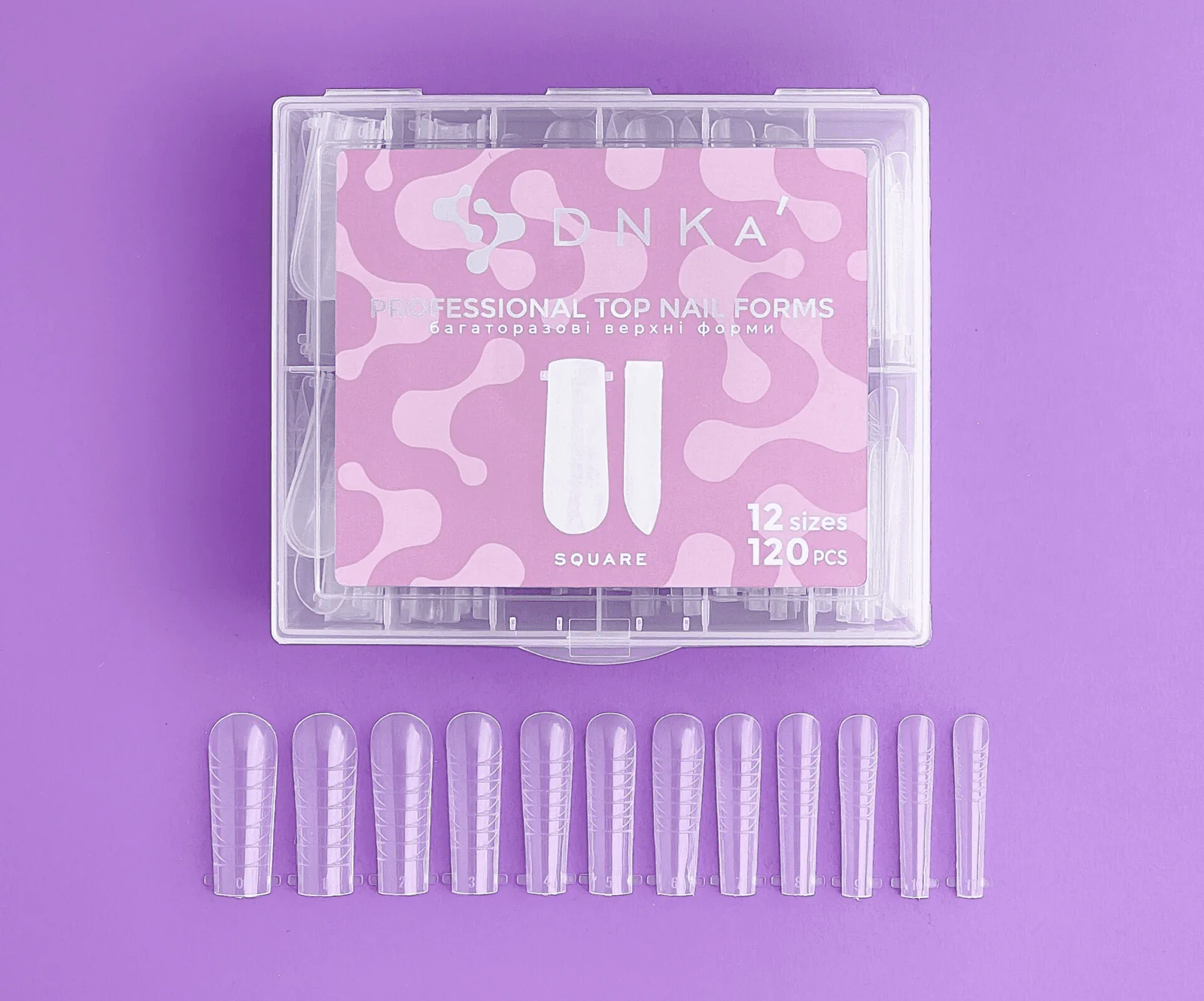 Верхние формы DNKa Top Nail Forms Square, 120 шт
