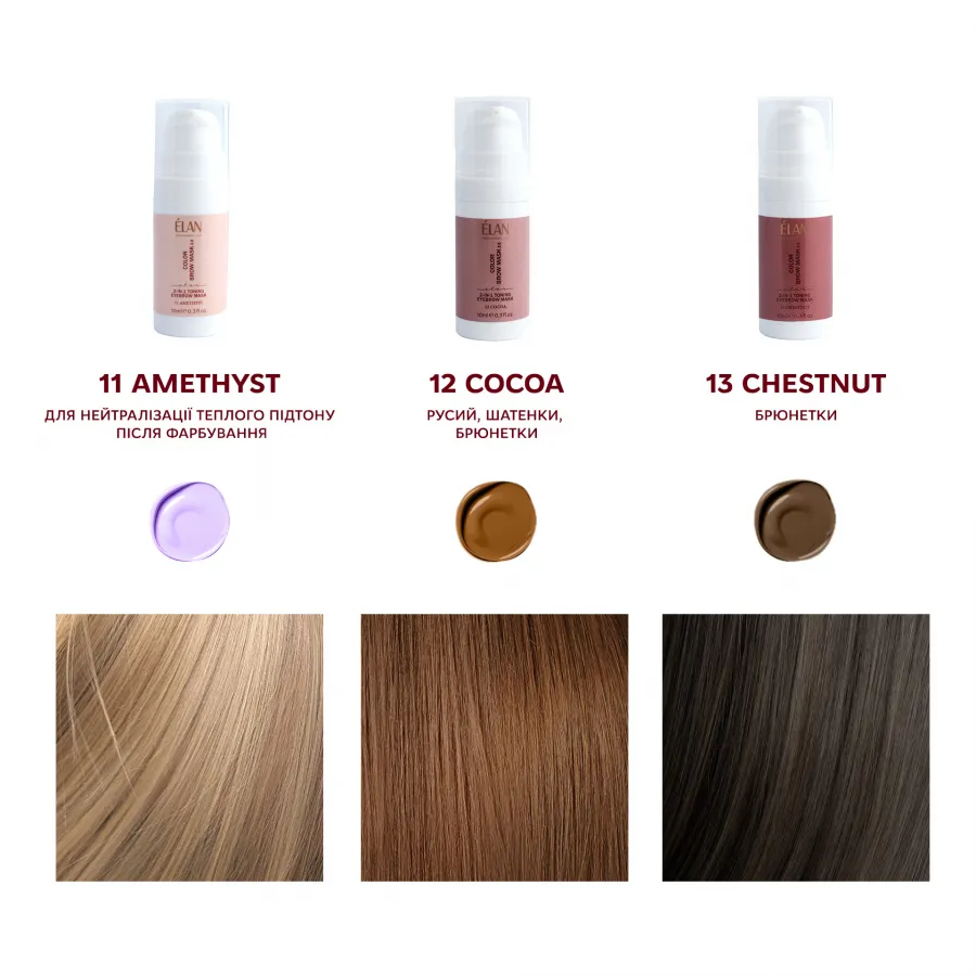 ELAN COLOR BROW MASK 2.0: тонуюча маска для брів 2-в-1, 13 CHESTNUT