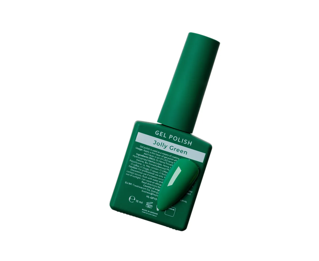 Гель-лак HEYLOVE gel polish, Jolly Green, 15 мл