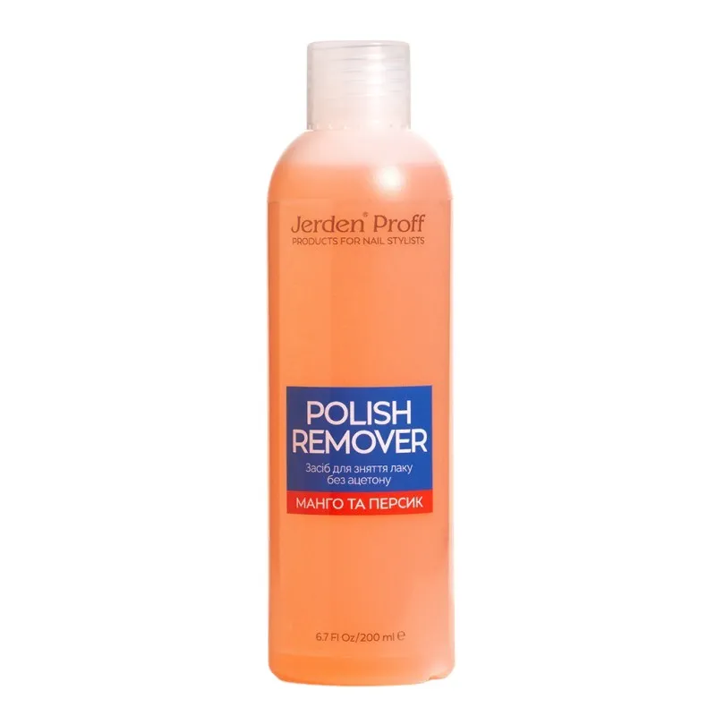 Jerden Proff Polish Remover засіб для зняття лаку "Манго та персик", 200 мл