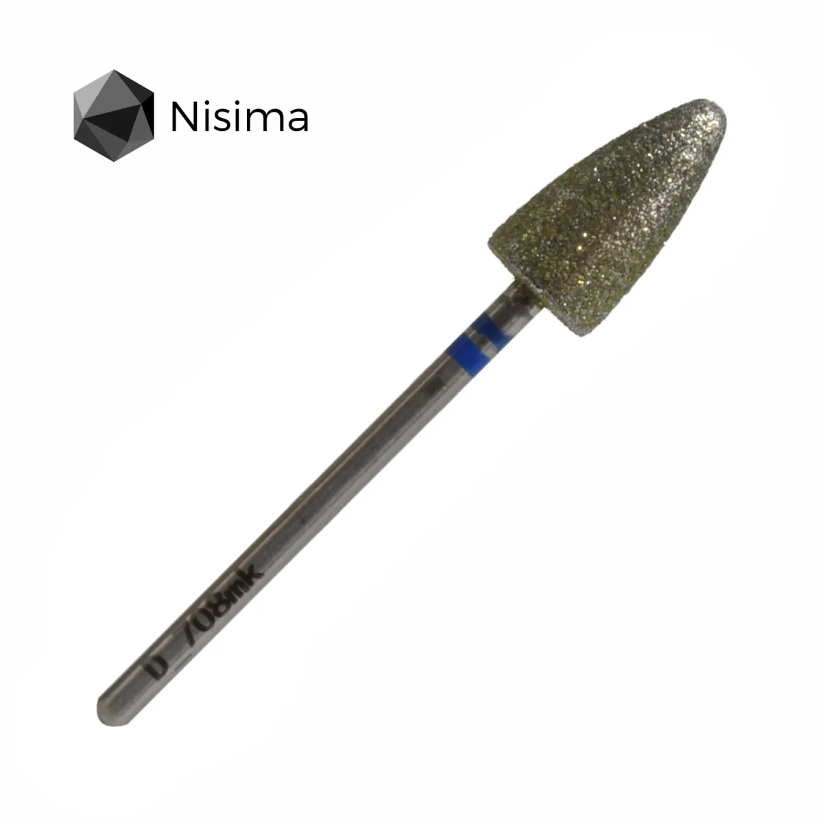 Насадка NISIMA педикюрна алмазна 8 мм синя D_708mK
