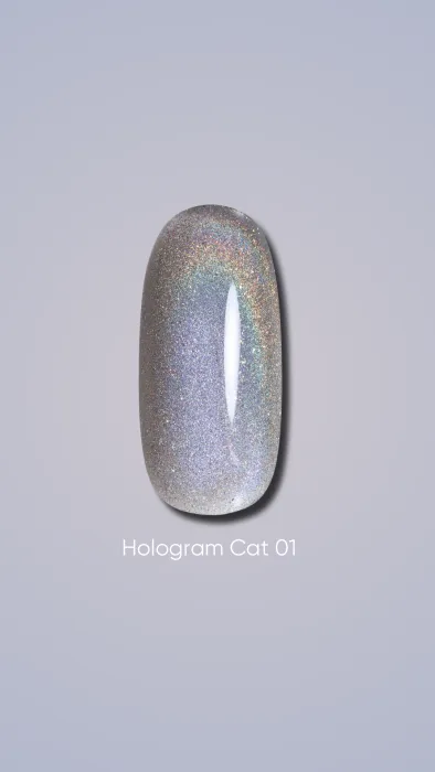 Гель-лак DARK gel polish Hologram Cat №01, 6 мл