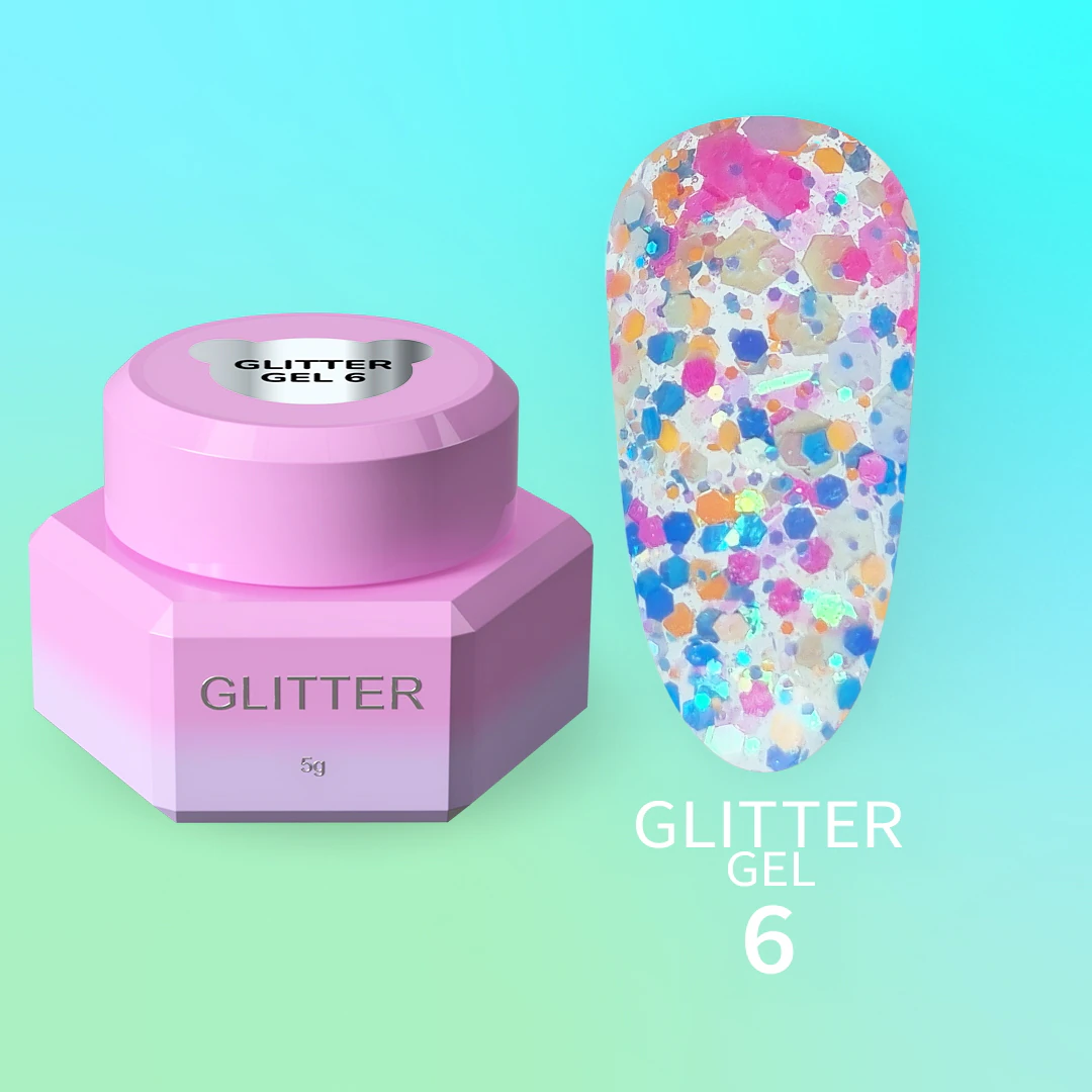 Блискітки для нігтів You Are Cute Glitter Gel №06, 5 мл